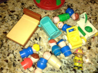 Vintage Fisher Price men and accessories for sale
