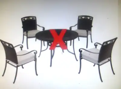Patio Garden Set Wilshire 5 Piece SetRetails $1489 plus taxAsk, View more