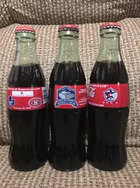 Toronto Maple Leafs Coke Coca-Cola collector bottles