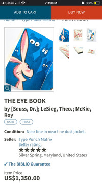 Theo. LeSieg aka Dr. Seuss   The Eye Book