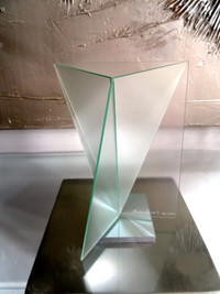 1981 DUTCH architect DESIGN ICON Schijndel DELTA VASE flat glass