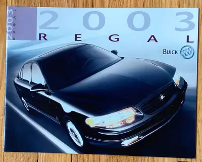 2003 BUICK REGAL DEALER BROCHURE FOR SALE THIS BROCHURE HAS 19 PAGES SHOWING MODELS OF THE LS AND GS...