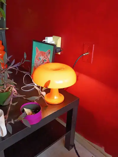 Retro Orange Mushroom Lamp, View more