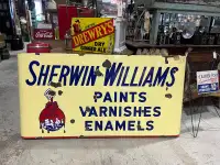 Large porcelain Sherwin Williams paint sign 