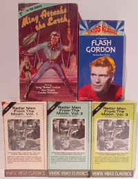 5x VHS TV Serials 1936-55 B+W Radar Men From The Moon + Flash Go