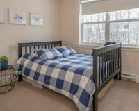 Solid wood double bed 