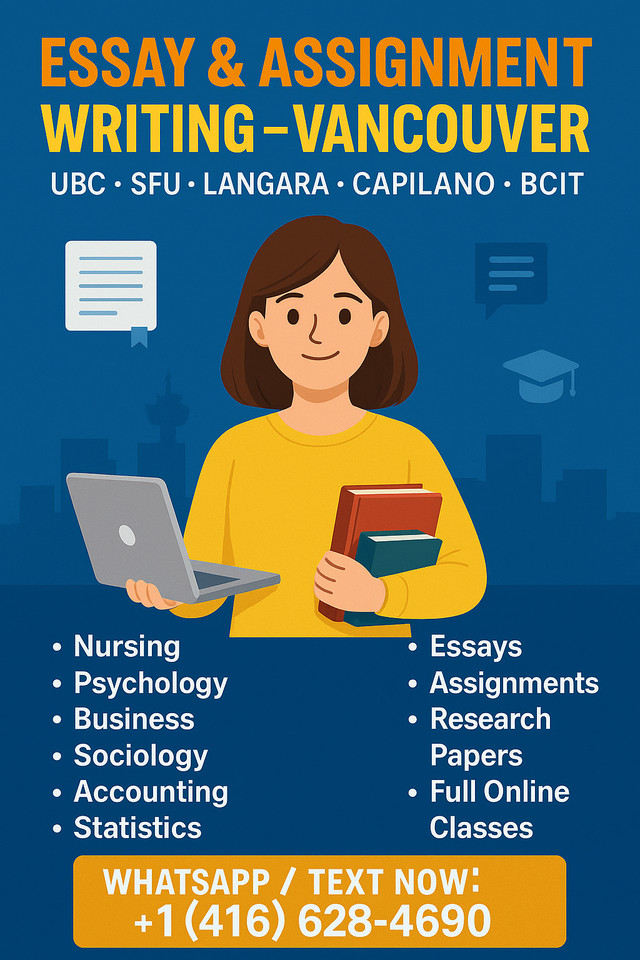 A++ URGENT ESSAY AND ASSIGNMENT WRITING SERVICES (COLLGE & UNI) in Other in Vancouver