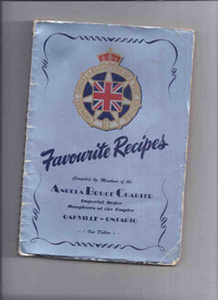 Favourite Recipes Angela Bruce Chapter IODE Cookbook Oakville
