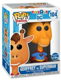 FUNKO POP #104	GEOFFREY AS SUPERMAN	TOYS R US EXCLUSIVE	 $35.00