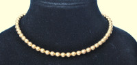 12K GOLD FILLED BEAD NECKLACE