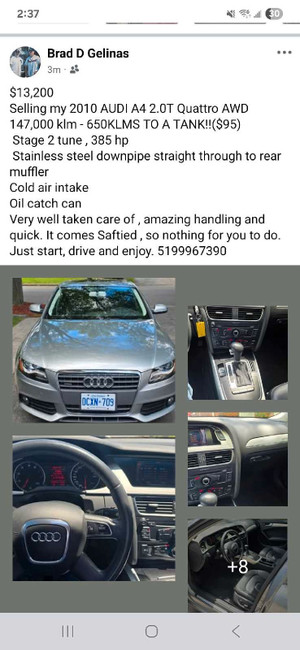 2010 Audi A4 2.0 T Quattro 