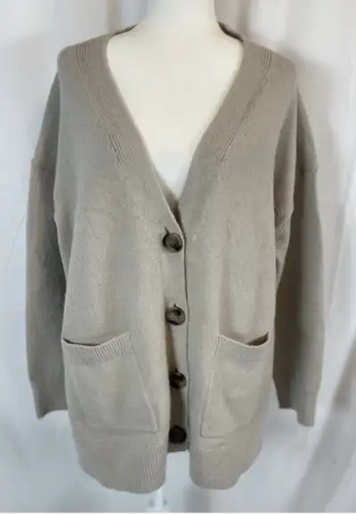 Women’s H&M button front cardigan with side slits, View more