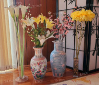 Vase including all artificial flowers