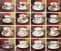Selection of Royal Albert Teacups and Saucers