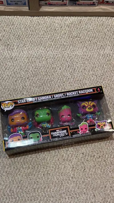 Guardians of the Galaxy Funko Pop 4 pack Blacklight