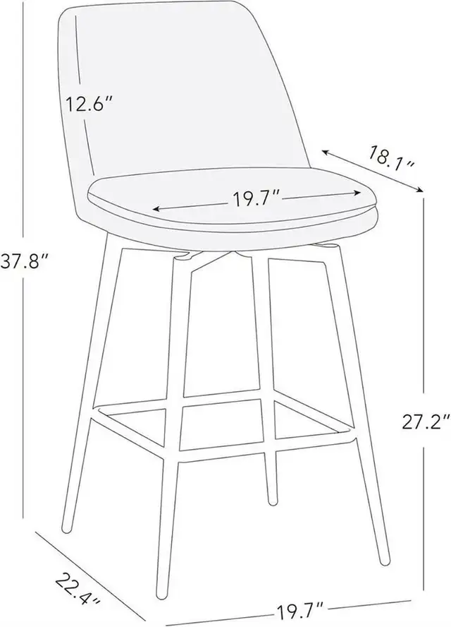 Brand New Wayfair Betzalel Swivel Stool (Set of 2) in Chairs & Recliners in City of Toronto - Image 4