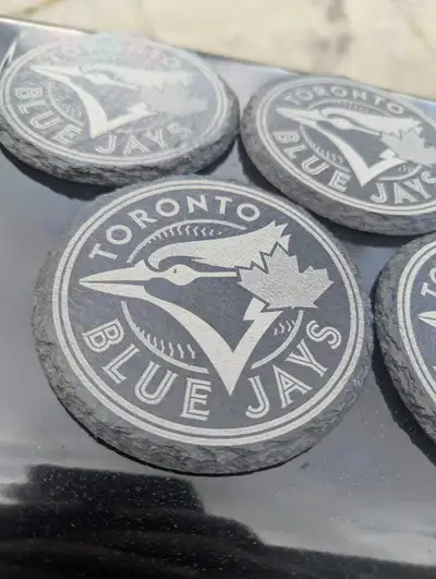 Toronto Blue Jays Slate Rock Coasters – Set of 4, View more