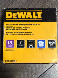 Dewalt SX narrow crown staples