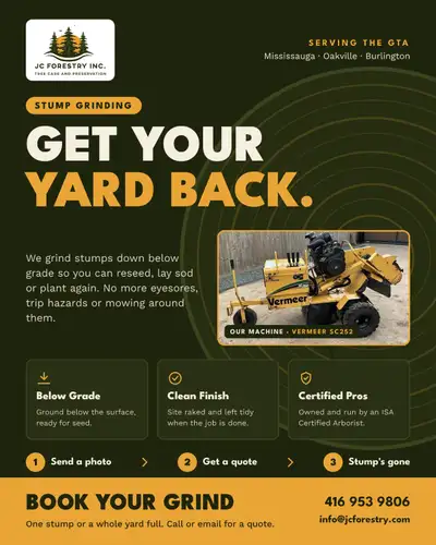 Stump Grinding – GTA | Mississauga, Oakville, Burlington, View more