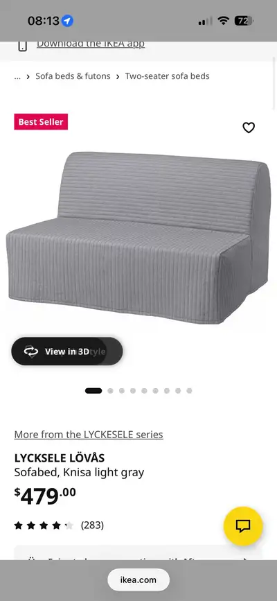 Like new IKEA LYCKSELE LÖVÅSSofabed / pull out couch, View more