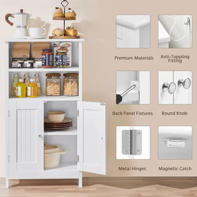 Double door Bathroom Floor Cabinet, Free Standing Cabinet in Bathwares in Markham / York Region - Image 5