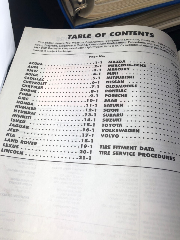 MOTOR TIRE PRESSURE MONITORING GUIDE DOMESTIC IMPORT #M0017 in Textbooks in Edmonton - Image 3