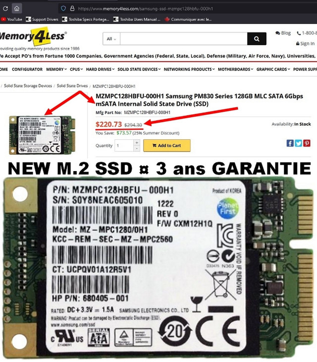 TOSHIBA Protégé / SSD M.2_3ans Garantie / Micosoft OFFICE Pro+ dans Portables  à Longueuil/Rive Sud - Image 4