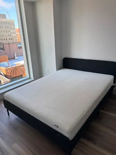 2 IKEA queen beds with mattress for sell, View more