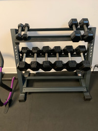 Rack a dumbbell + dumbell