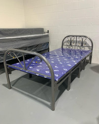 Single folding bed frame 