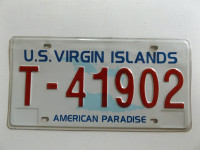 ORIGINAL RARE U.S. VIRGIN ISLANDS LICENSE PLATE