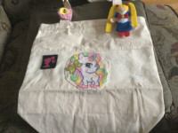 Baby Shower Books Toys Barbie Pony Dorothy/Sailor COTTON TOTE ..