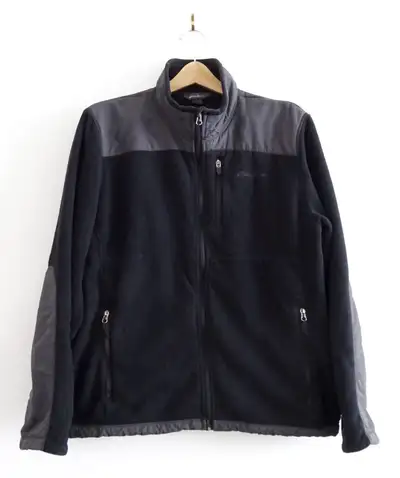 Men’s Large EDDIE BAUER Polartec Wind Pro black fleece jacket., View more