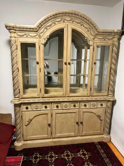 Classic Style Wooden Hutch and Buffet, View more