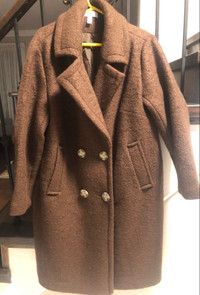 Brand New Double Breasted Wool Coat