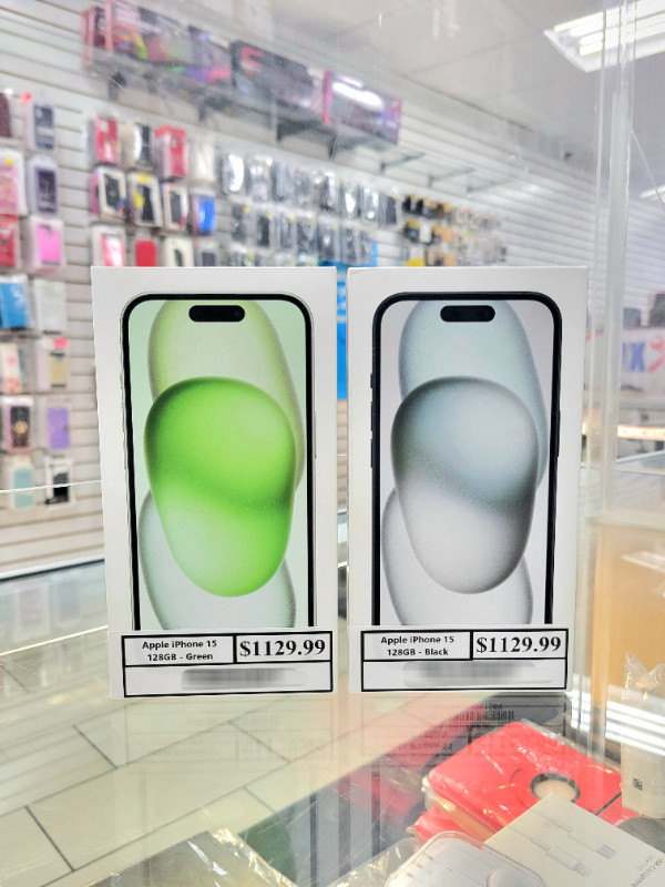Apple iPhone 15 128GB - Black / Green - Brand New in Cell Phones in Oshawa / Durham Region