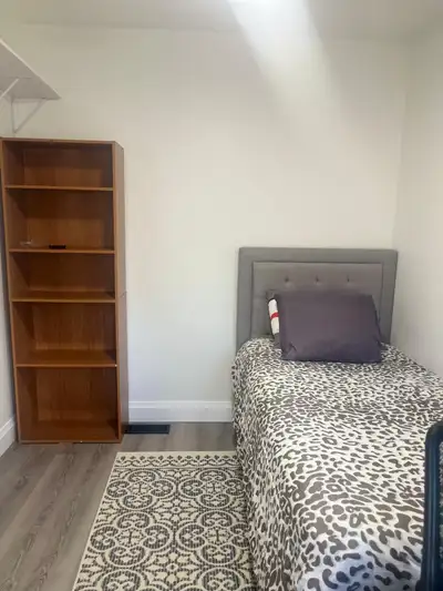 Room for rent, furnished, available. Shared bathroom with other female students and shared kitchen a...