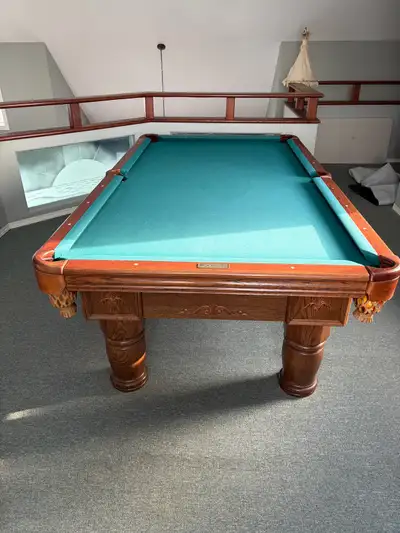 This is a high-quality, used Wolf billiard table, perfect for your games room. The table is sturdy a...