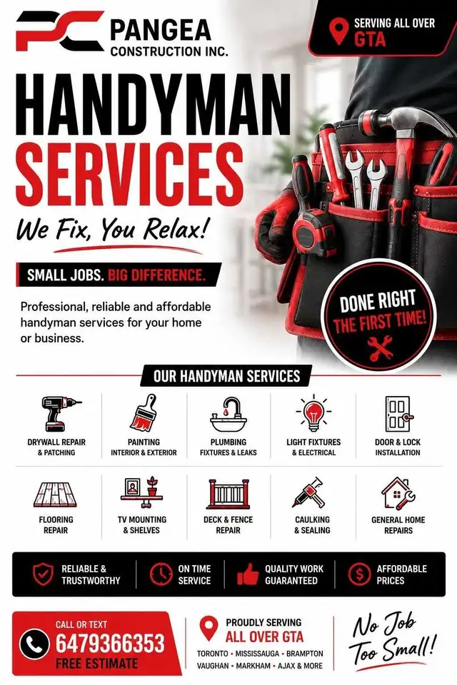 Pangea Construction Inc. Handyman Services