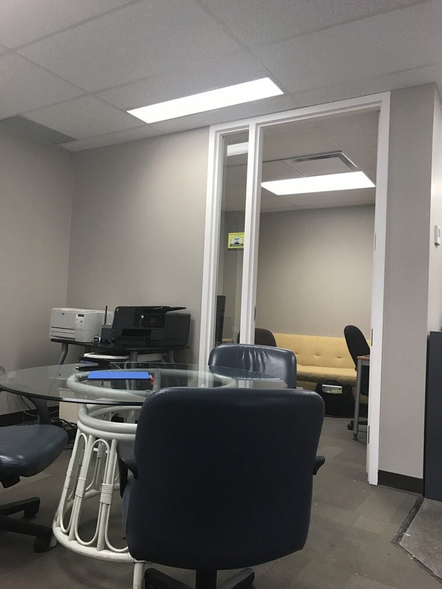 Office Etobicoke ground near airport. Large windows. Furnished