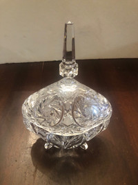 Vintage Pinwheel Crystal Candy Dish.  Breast Cancer Fundraiser 