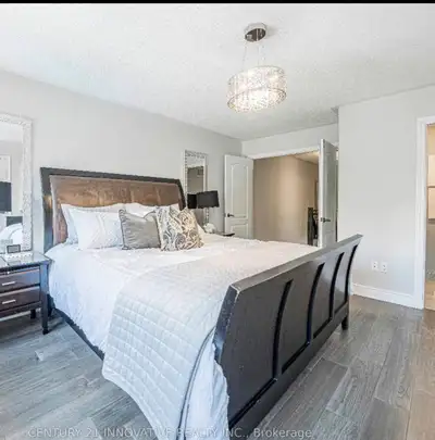King Size Sleigh Bed Frame | Solid Wood | Leather Headboard | Di, View more