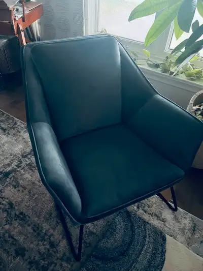 Blue velvet chair, View more