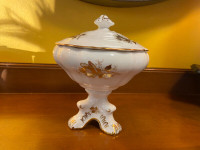 Vintage Hammersley Golden Glory Footed Covered Candy Dish