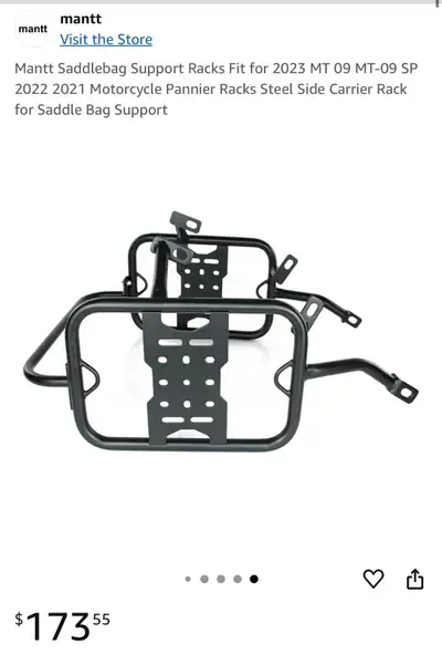 I'm selling a set of Mantt Saddlebag Support Racks designed for the 2023 MT-09, MT-09 SP, as well as...