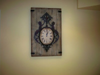 Very large rustic wall clock