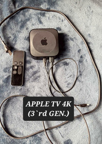 APPLE TV '4K' (3rd Generation), gold plated ethernet HDMI bonus