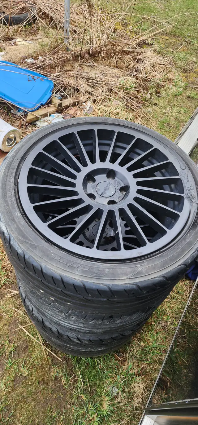 Rotiform ind t wheels + yokohama s drive 245 45 18 tires in Tires & Rims in Markham / York Region - Image 2