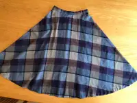 Vintage Plaid Circle A-Line Skirt - Small (4)