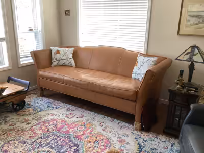 This is a well made Elite Leather Sofa made in California ( now owned by “ One For Victory” Californ...
